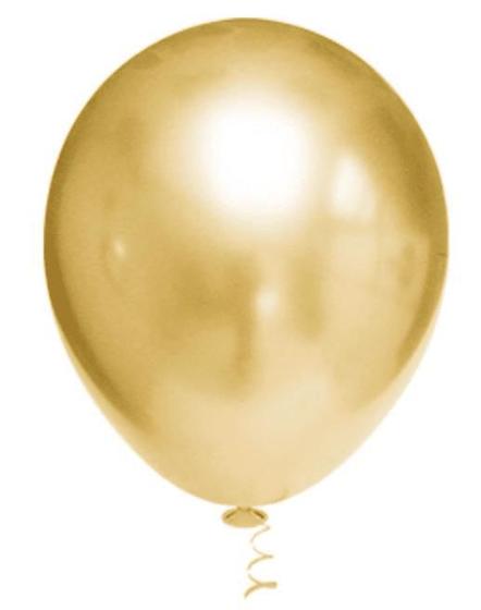 Imagem de BALÃO PLATINO REDONDO - OURO - PIC PIC Nº 09 - Pacote com 25 unidades