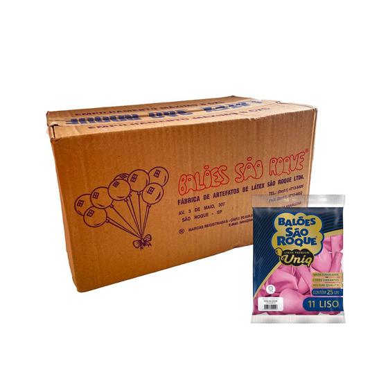 Imagem de Balão Premium Uniq 11''27cm - Rosa Blossom - Caixa com 25 pacotes - 625 unidades - Atacado São Roque - Rizzo