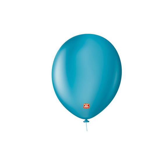 Imagem de Balão Profissional Premium Uniq 11''27cm - Azul Ciano - 25 unidades - Balões São Roque - Rizzo