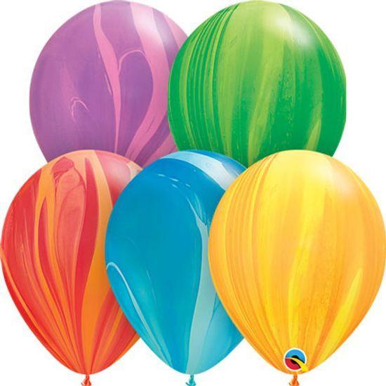 Imagem de Balão Qualatex 11" - Redondo Arco-Íris - Liso Látex Superagate - 100 Un