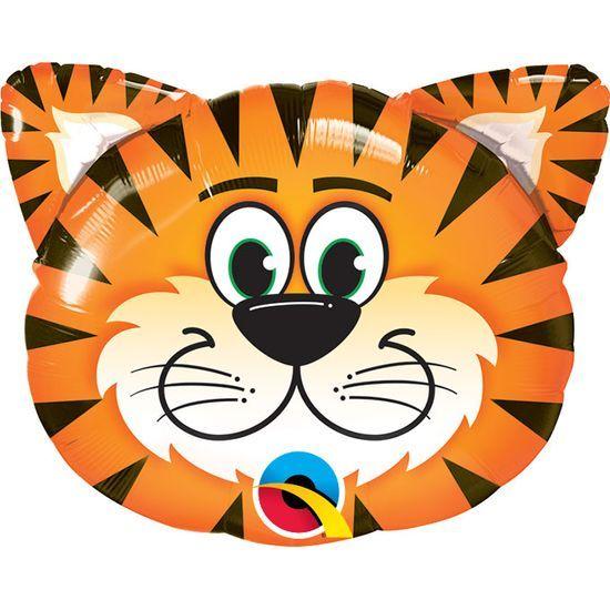 Imagem de Balão Qualatex 14" - Shape Solto - Tigre Sorridente - 1 Un