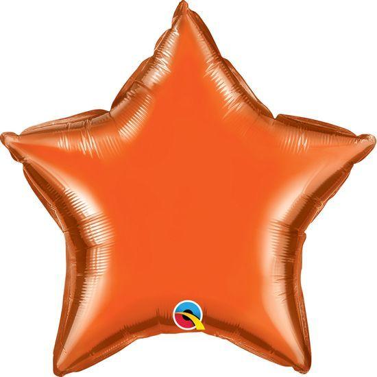 Imagem de Balão Qualatex 20" - Estrela - Laranja Metalizado Liso - 1 Un