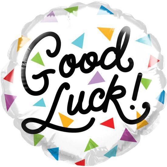 Imagem de Balão Qualatex 4" - Redondo Solto - Good Luck!-Triangulos - 1 Un