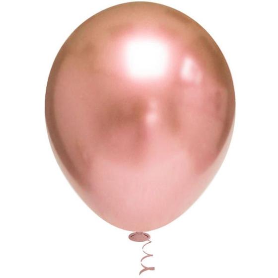 Imagem de Balão Redondo N090 Platino Rose GOLD - Pacote com 25 Unidades