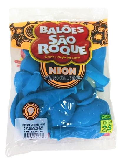 Balão São Roque Neon N9 C/25un Azul Menor preço em Balão São Roque Neon N9 C/25un Azul