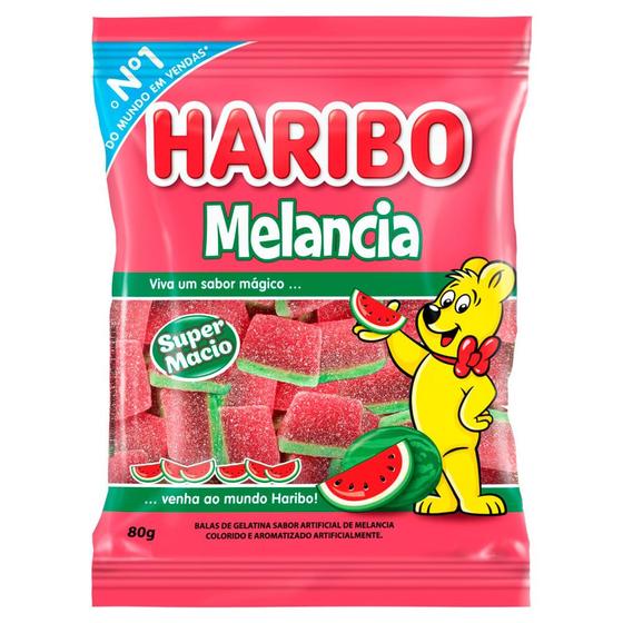 Imagem de Balas de Gelatina Haribo Melancia 80g