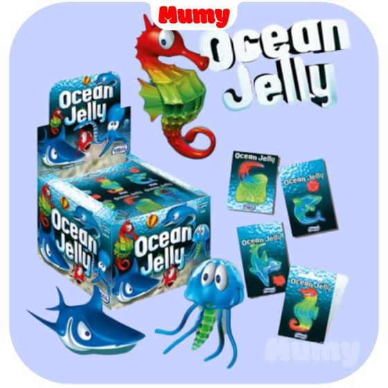 Balas de Goma em Formato de Animais do Oceano Polvo Tubarão Ocean Jelly