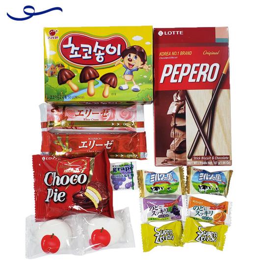 Imagem de Balas, Doces, Chocolates, Snacks Coreano Japonês Kit Degustação