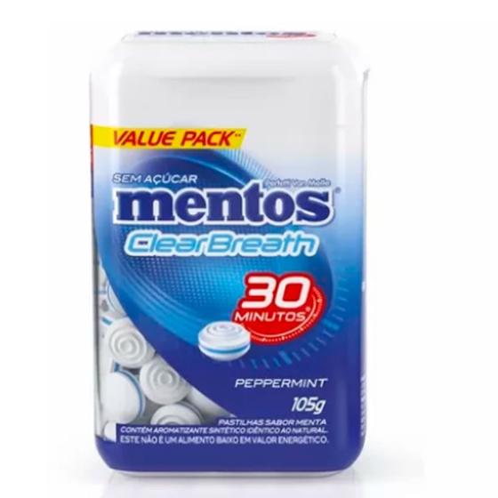 Imagem de Balas Mentos 30 Minutos Clear Breath Peppermint Sem Açúcar 105g