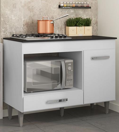 Imagem de Balcão 105cm Para Cooktop  E Forno Microondas Carla Branco Ajl 