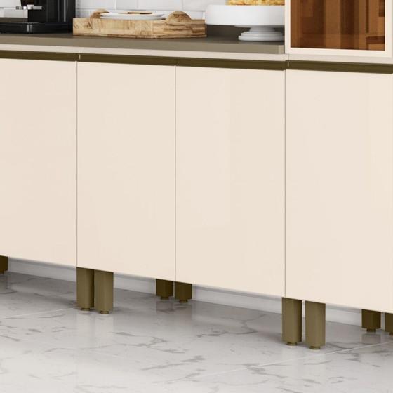 Imagem de Balcão 60cm 2 Porta com Tampo 100% MDF Aurora Espresso Móveis