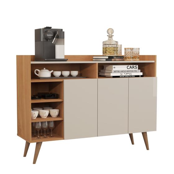 Balcão Aparador Buffet Celta Retro 3 Portas Menor preço em Balcão Aparador Buffet Celta Retro 3 Portas