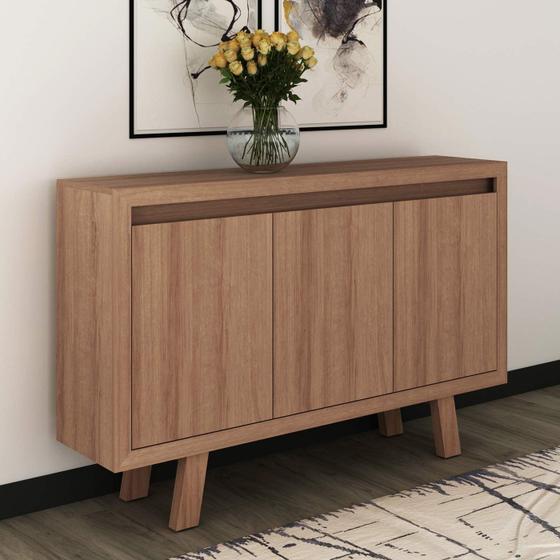 Imagem de Balcão Aparador para Escritório 135,8cm com 3 portas e 1 Prateleira ME4120 Tecnomobili