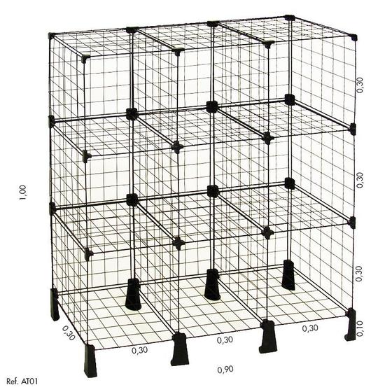 Imagem de Balcão Aramado Para Atendimento 0,90 x 1,00 x 0,30