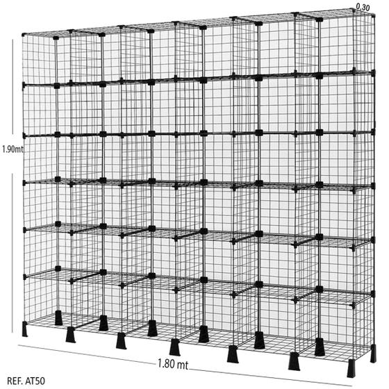 Imagem de Balcão aramado preto - 1,90 X 1,80 X 0,30