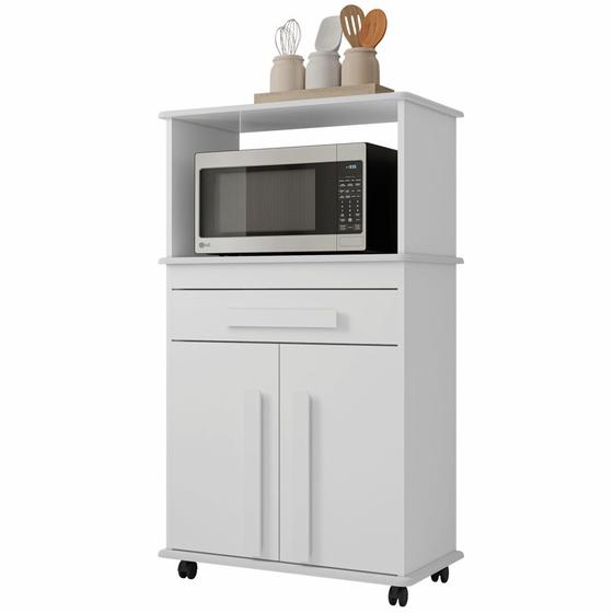 Imagem de Balcão Armário Multiuso para forno ou micro-ondas Toronto RV Móveis - Branco
