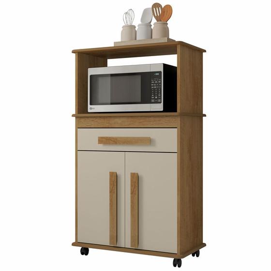 Imagem de Balcão Armário Multiúso para forno ou micro-ondas Toronto RV Móveis Cinamomo OFF White