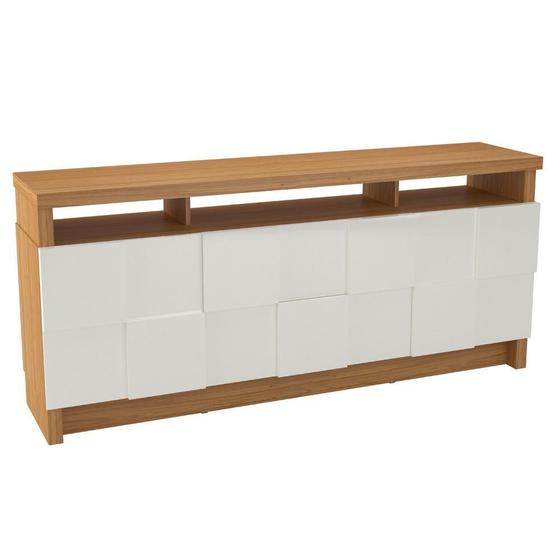 Imagem de Balcão/Buffet 178cm Quadriculado 3D - Dalla Costa - Freijó/Off White