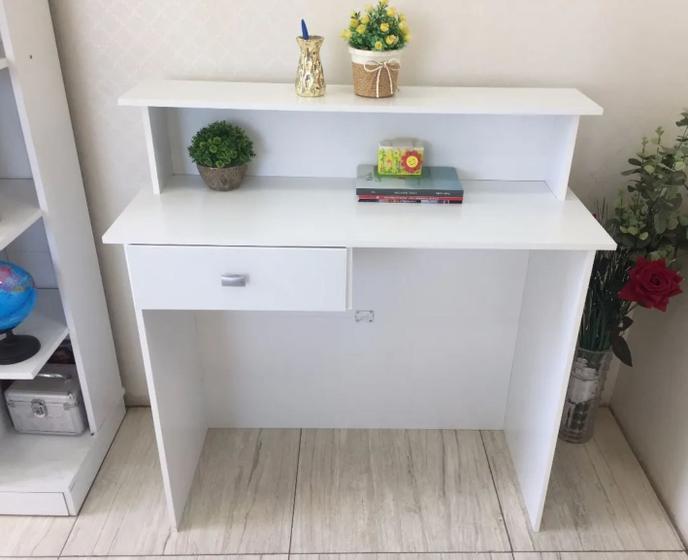 Balcão Caixa Com Gaveta Recepção Loja Branco Menor preço em Balcão Caixa Com Gaveta Recepção Loja Branco