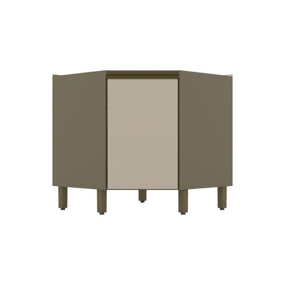 Imagem de Balcão Canto Oblíquo 01 Porta Connect Henn Duna Com Cristal