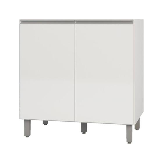 Imagem de Balcão Com 2 Portas Para Cooktop Sem Tampo Evidence Cor Branco Poliman Móveis