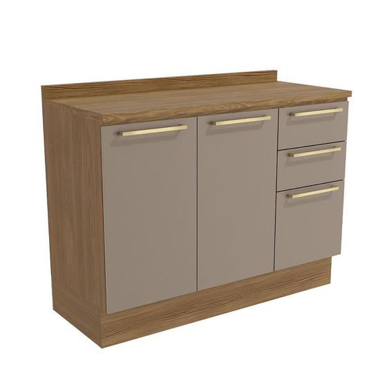 Imagem de Balcão com Tampo 120cm Botanic 2 Portas 3 Gavetas Kappesberg