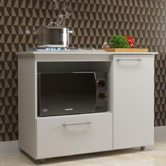 Imagem de Balcão Cooktop 5 Bocas 2 Portas Espaço para Forno Elétrico 36L J Carvalho