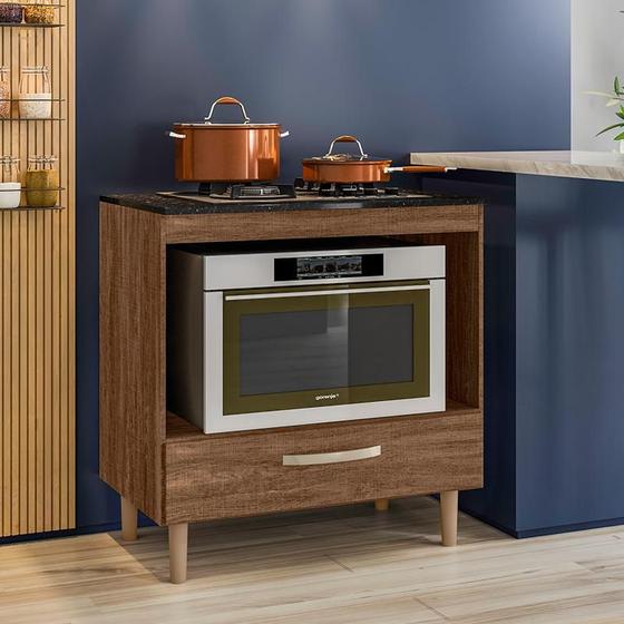 Imagem de Balcão Cozinha para Cooktop 80cm com 1 Gaveta