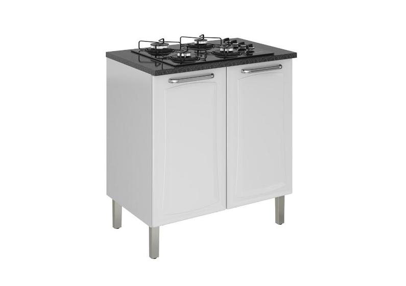 Balcão Cozinhas Itatiaia Tarsila p/ Cooktop 4 Bocas 2 Portas Branco