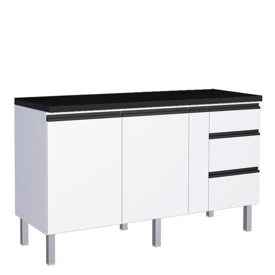 Imagem de Balcão de Aço 160 Gaia com Tampo Cozimax Branco 