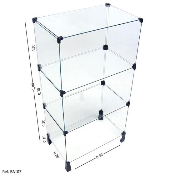 Balcão de Atendimento Modulado em Vidro - 0,50 x 1,00 x 0,30 Menor preço em Balcão de Atendimento Modulado em Vidro - 0,50 x 1,00 x 0,30