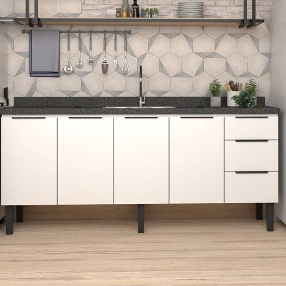 Imagem de Balcão de Cozinha 4 Portas 3 Gavetas 192cm Júpiter