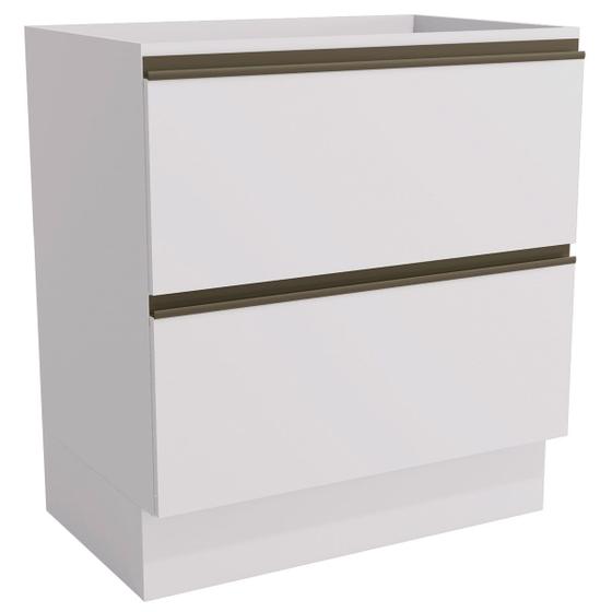 Balcão De Cozinha 80 Cm Maxxi 2 Gavetas G755 Branco - Kappesberg Menor preço em Balcão De Cozinha 80 Cm Maxxi 2 Gavetas G755 Branco - Kappesberg