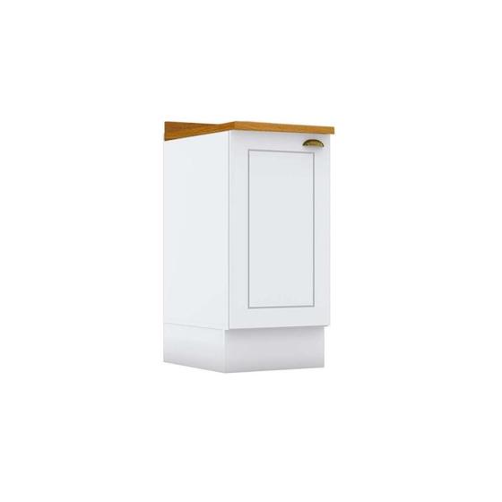 Imagem de Balcão de Cozinha Americana 1 Porta c/Tampo 40cm Branco - Henn