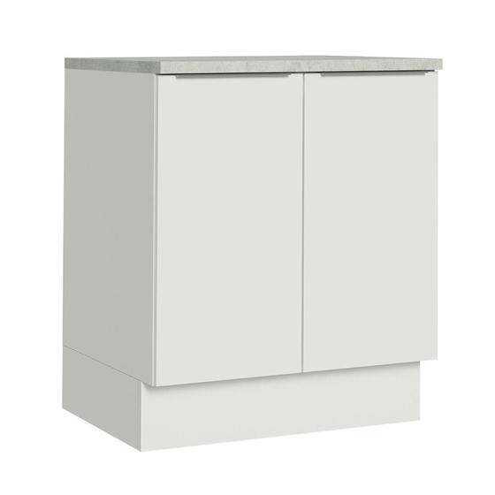 Balcão de Cozinha Madesa Stella 70 cm 2 Portas - Branco Menor preço em Balcão de Cozinha Madesa Stella 70 cm 2 Portas - Branco