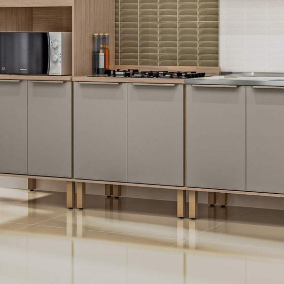 Imagem de Balcão de Cozinha Modulado 2 Portas 80cm Verace Espresso Móveis