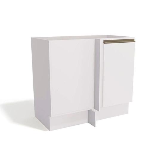 Imagem de Balcão de Cozinha Modulado Maxxi G748 Canto Reto c/ 1 Porta s/ Tampo 98cm Branco - Kappesberg