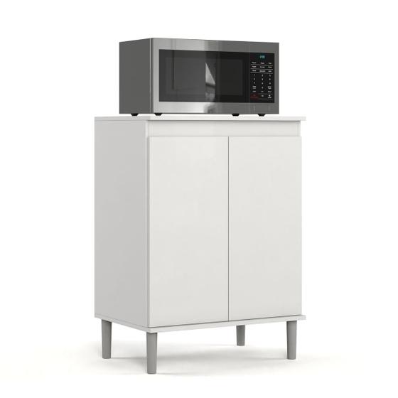 Imagem de Balcão de Cozinha Multiuso p/ Microondas Forno Cor Branco