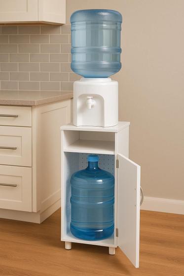 Balcão de Cozinha Multiuso Para Filtro de Água e Compartimento para Galão Reserva Branco - Multivisão Imagem de Balcão de Cozinha Multiuso Para Filtro de Água e Compartimento para Galão Reserva Branco