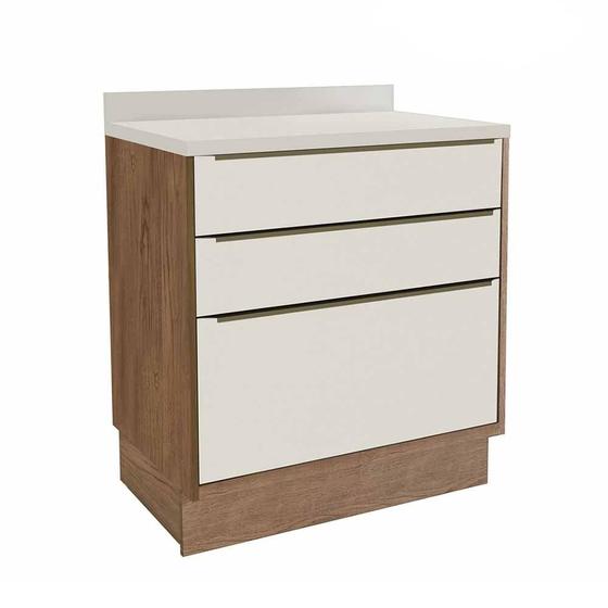 Balcão de Cozinha Pequeno Herval Ten, 100% MDF, 3 Gavetas 80 cm é boa?