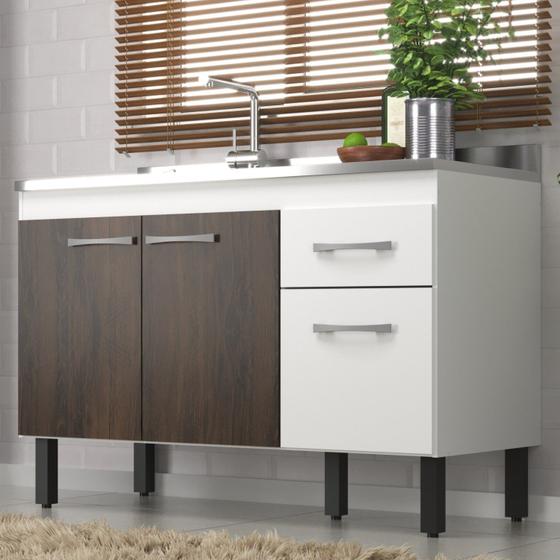 Imagem de Balcão de Cozinha sem Tampo Monaco 2 Portas e 2 Gavetas