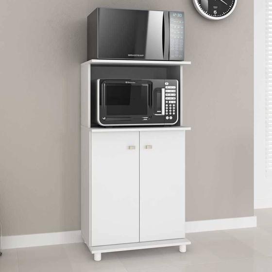 Balcão Duplo Para Forno E Microondas Bl3307 BrancoTecno Móbili Menor preço em Balcão Duplo Para Forno E Microondas Bl3307 BrancoTecno Móbili