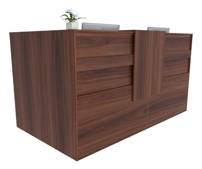 Imagem de Balcão em L Recepção Caixa 202cm Álamo - Linha Premium - Mod 1.1