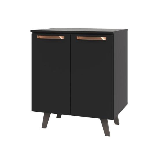 Balcão Emília Gabinete Armário Bancada Multiuso Com Tampo Cozinha 2 Portas 1 Prateleira Preto Menor preço em Balcão Emília Gabinete Armário Bancada Multiuso Com Tampo Cozinha 2 Portas 1 Prateleira Preto