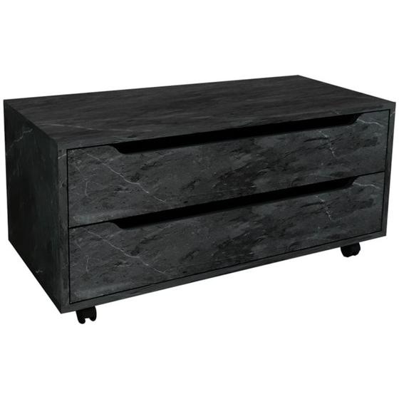 Imagem de Balcao Gabinete Com 2 Gavetas e 4 Rodizios BN3643 Marmore Lunar Tecno Mobili