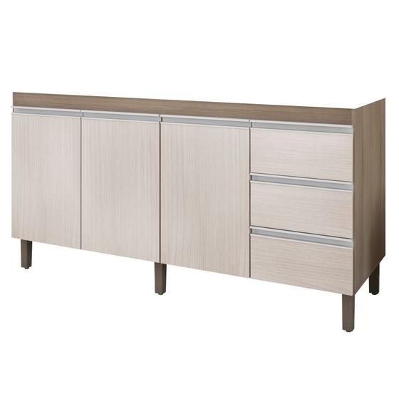 Balcão Gabinete de Pia 160cm Karen 3 Portas Malbec/Avelã - MPdecor Menor preço em Balcão Gabinete de Pia 160cm Karen 3 Portas Malbec/Avelã - MPdecor