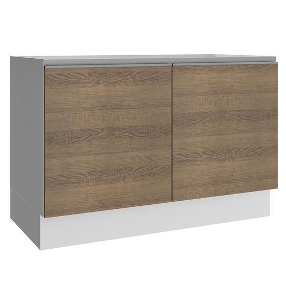 Balcão Gabinete de Pia Madesa Acordes 100% MDF 120 cm 2 Portas - Branco/Rustic é boa?