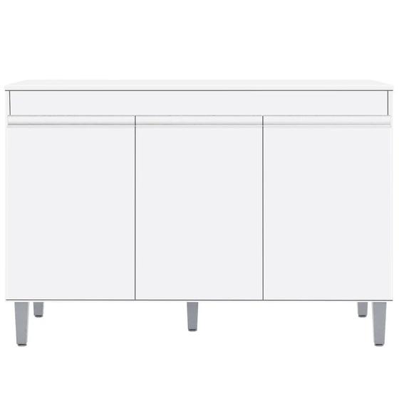 Imagem de Balcão Gabinete de Pia sem Tampo 120cm 3 Portas Manu - AJL Móveis
