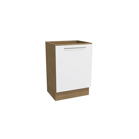 Imagem de Balcão Gabinete Kappesberg Suprema 1 Porta Freijó/Branco 60cm x 52cm