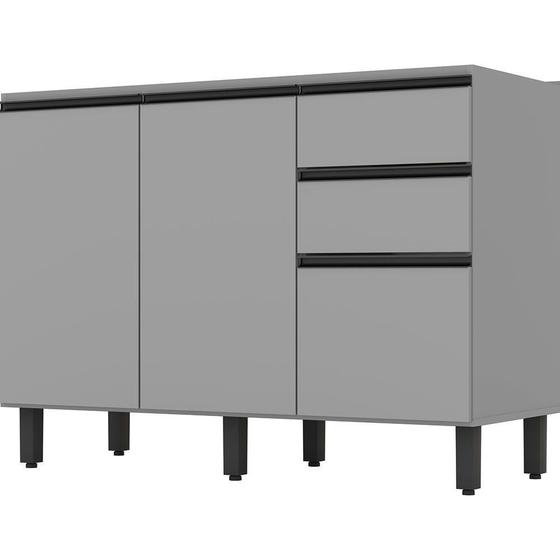 Balcão Henn 2 Portas 3 Gavetas 120cm Belize C508 Menor preço em Balcão Henn 2 Portas 3 Gavetas 120cm Belize C508
